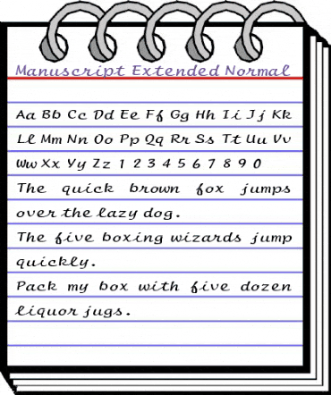 Manuscript Extended Normal animated font preview Manuscript Extended Normal animated font preview