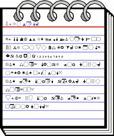 Many Dings Regular animated font preview