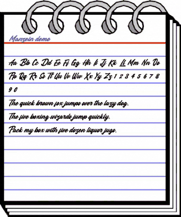 Manzein demo Regular animated font preview Manzein demo Regular animated font preview