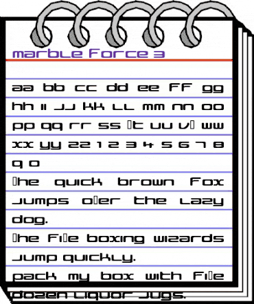 Marble Force 3 animated font preview Marble Force 3 animated font preview