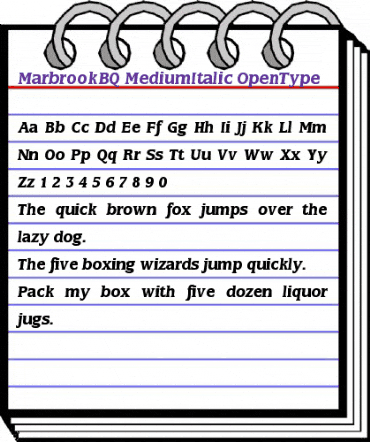 Marbrook BQ Regular animated font preview Marbrook BQ Regular animated font preview
