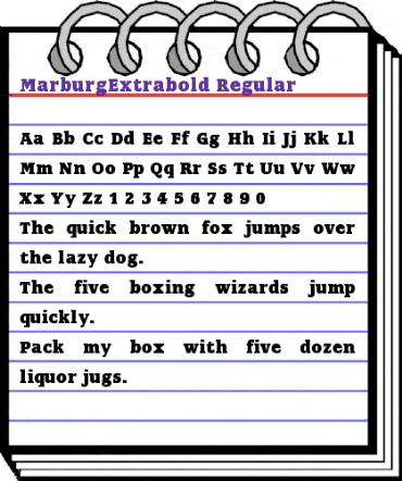 MarburgExtrabold Regular animated font preview MarburgExtrabold Regular animated font preview
