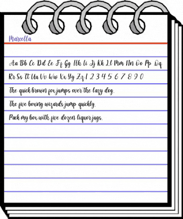 Marcella Regular animated font preview Marcella Regular animated font preview