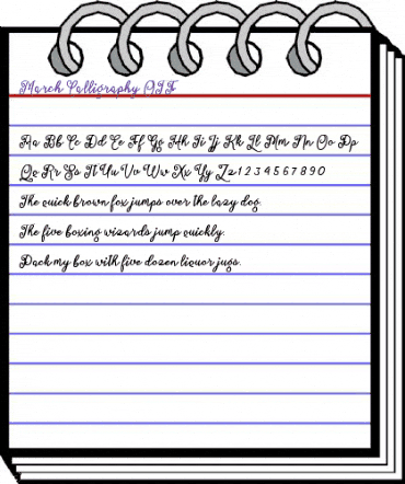 March Calligraphy Regular animated font preview March Calligraphy Regular animated font preview