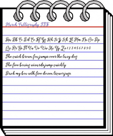 March Calligraphy Regular animated font preview March Calligraphy Regular animated font preview