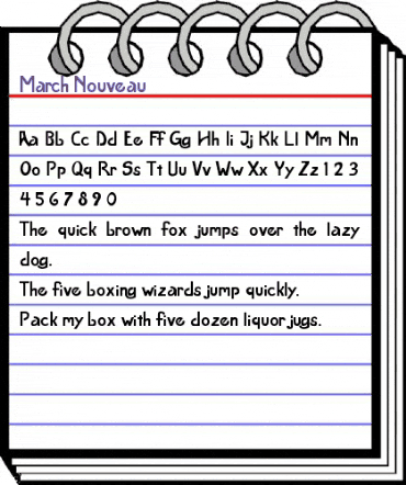 March Nouveau Regular animated font preview