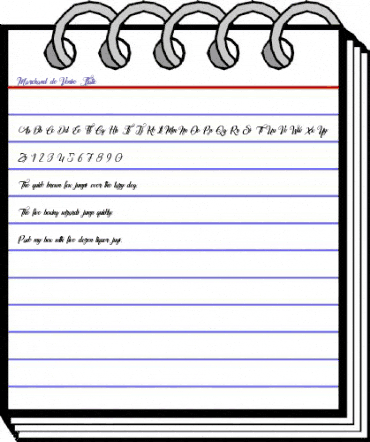 Marchand de Venise Italic animated font preview Marchand de Venise Italic animated font preview