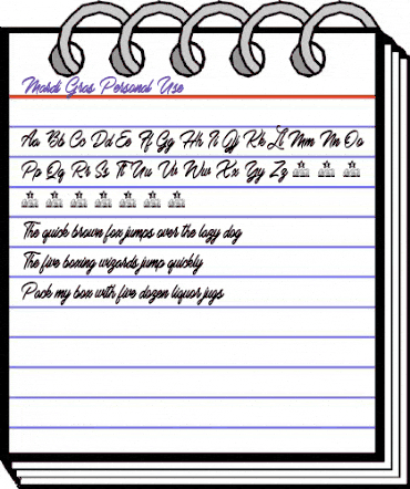 Mardi Gras Personal Use Regular animated font preview Mardi Gras Personal Use Regular animated font preview