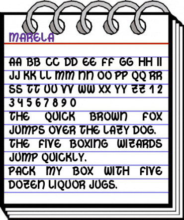 Marela Regular animated font preview Marela Regular animated font preview