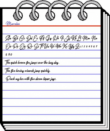 Marelan Regular animated font preview Marelan Regular animated font preview