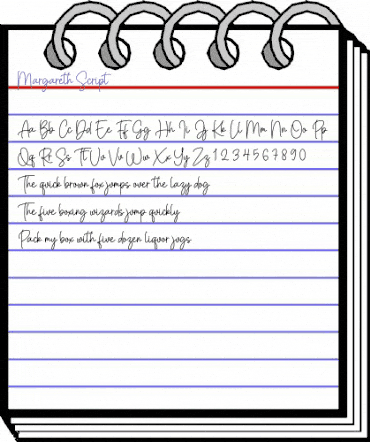 Margareth Script Regular animated font preview Margareth Script Regular animated font preview