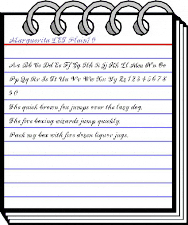 Marguerita LET Plain animated font preview Marguerita LET Plain animated font preview