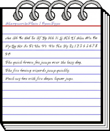 Marguerita Plain animated font preview Marguerita Plain animated font preview