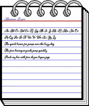 Mariane Lusia Mariane Lusia animated font preview