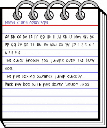 Marie Clara Regular animated font preview