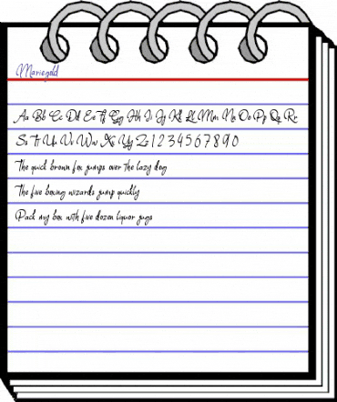 Mariegold Regular animated font preview Mariegold Regular animated font preview