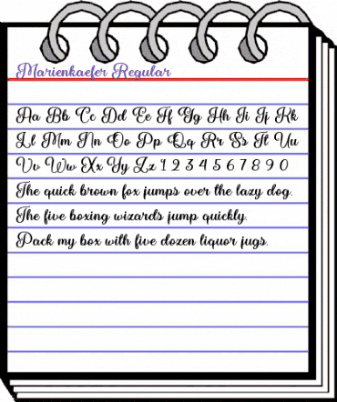 Marienkaefer Regular animated font preview Marienkaefer Regular animated font preview