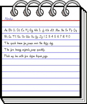 Marilyn Regular animated font preview