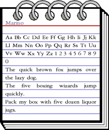 Marino Regular animated font preview Marino Regular animated font preview