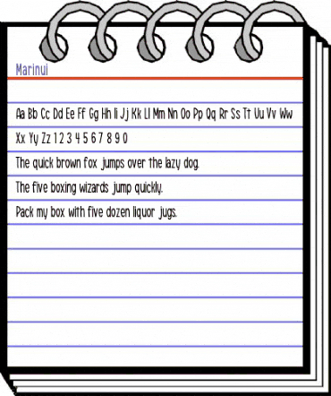 Marinui Regular animated font preview Marinui Regular animated font preview