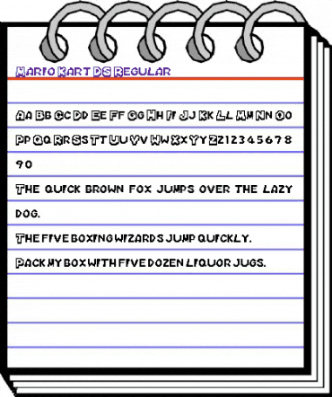 Mario Kart DS Regular animated font preview Mario Kart DS Regular animated font preview