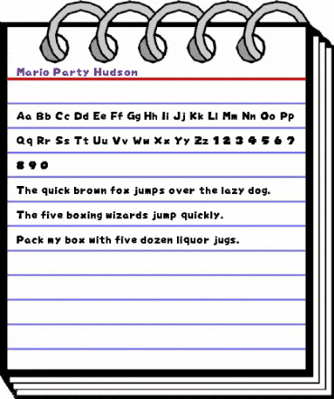 Mario Party Hudson Regular animated font preview Mario Party Hudson Regular animated font preview