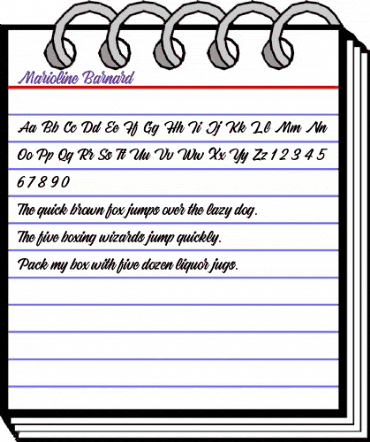 Marioline Barnard Regular animated font preview Marioline Barnard Regular animated font preview