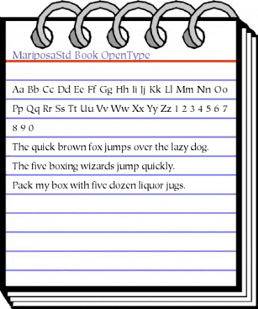 Mariposa Std Book animated font preview Mariposa Std Book animated font preview