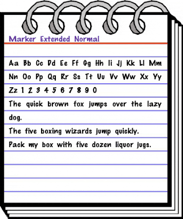 MarkerExtended Normal animated font preview