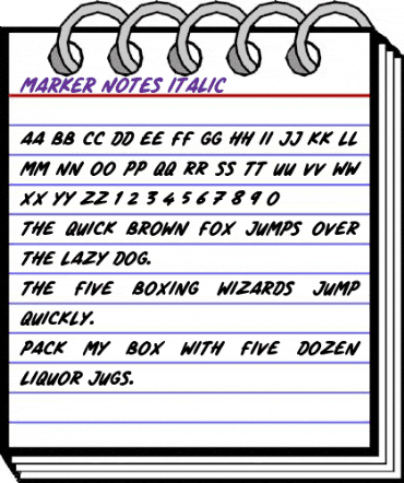 Marker Notes Italic animated font preview Marker Notes Italic animated font preview