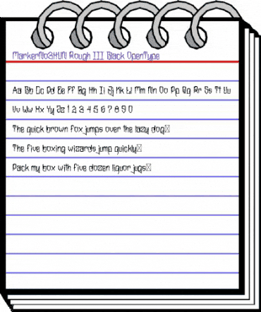 MarkerNo3HUN Rough III Black animated font preview