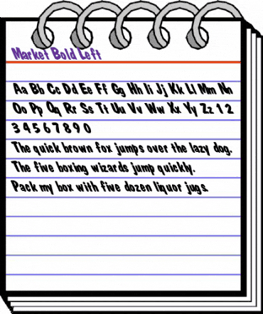 Market Bold Left Regular animated font preview Market Bold Left Regular animated font preview