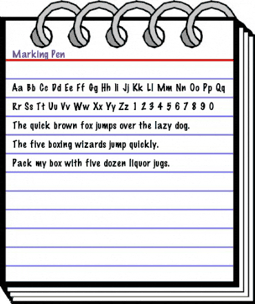 Marking Pen normal animated font preview Marking Pen normal animated font preview