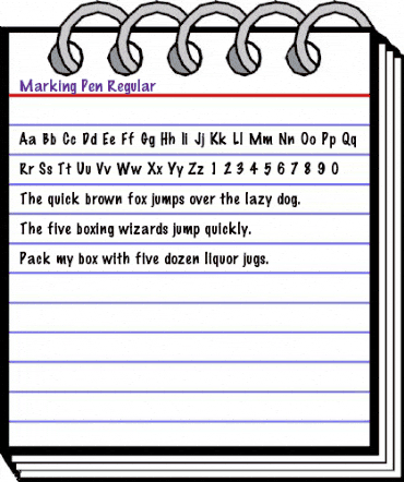 Marking Pen Regular animated font preview