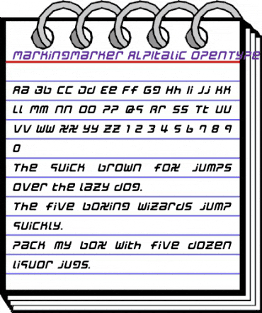 MarkingMarker ALPItalic animated font preview MarkingMarker ALPItalic animated font preview