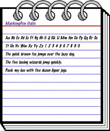 MarkingPen Italic animated font preview MarkingPen Italic animated font preview