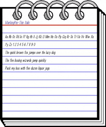 MarkingPen-Thin Italic animated font preview MarkingPen-Thin Italic animated font preview