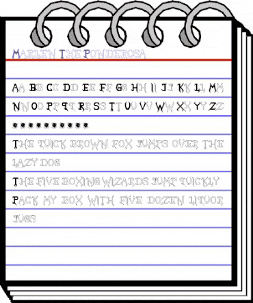 Marlen The Ponderosa Regular animated font preview
