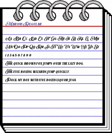 Marons Regular animated font preview