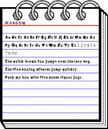 MAROON Regular animated font preview MAROON Regular animated font preview