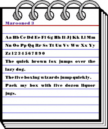 Marooned 3 Regular animated font preview