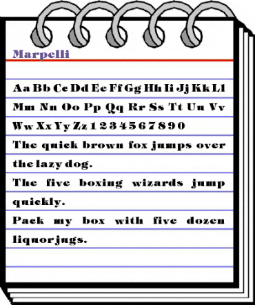 Marpelli Regular animated font preview Marpelli Regular animated font preview