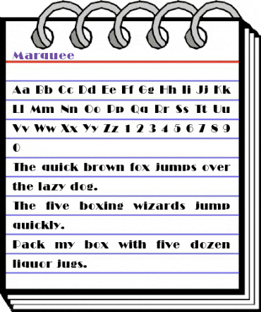 Marquee Regular animated font preview Marquee Regular animated font preview