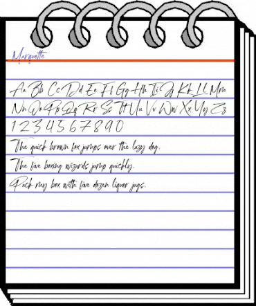 Marquette Regular animated font preview