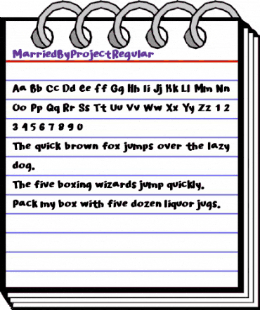 Married By Project Regular animated font preview