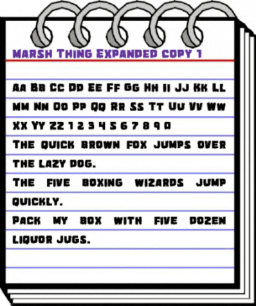 Marsh Thing Expanded Expanded animated font preview Marsh Thing Expanded Expanded animated font preview