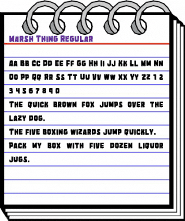Marsh Thing Regular animated font preview