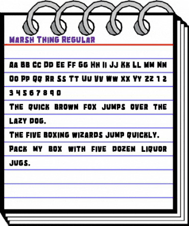 Marsh Thing Regular animated font preview Marsh Thing Regular animated font preview