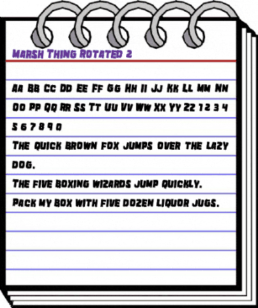 Marsh Thing Rotated 2 Regular animated font preview