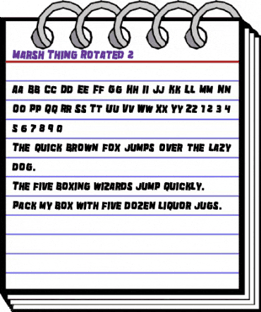 Marsh Thing Rotated 2 Regular animated font preview Marsh Thing Rotated 2 Regular animated font preview